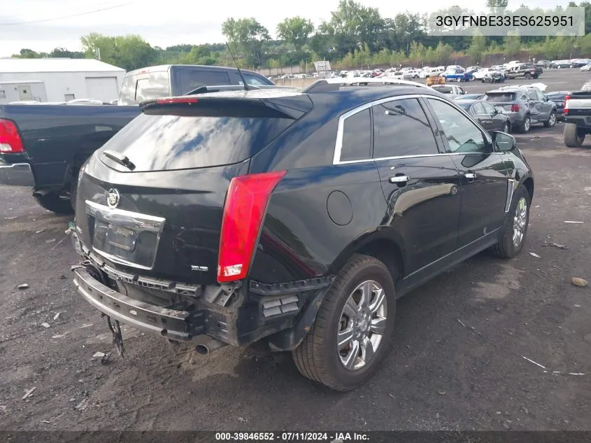 3GYFNBE33ES625951 2014 Cadillac Srx Luxury Collection