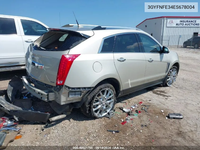 2014 Cadillac Srx Performance Collection VIN: 3GYFNFE34ES678004 Lot: 40021765