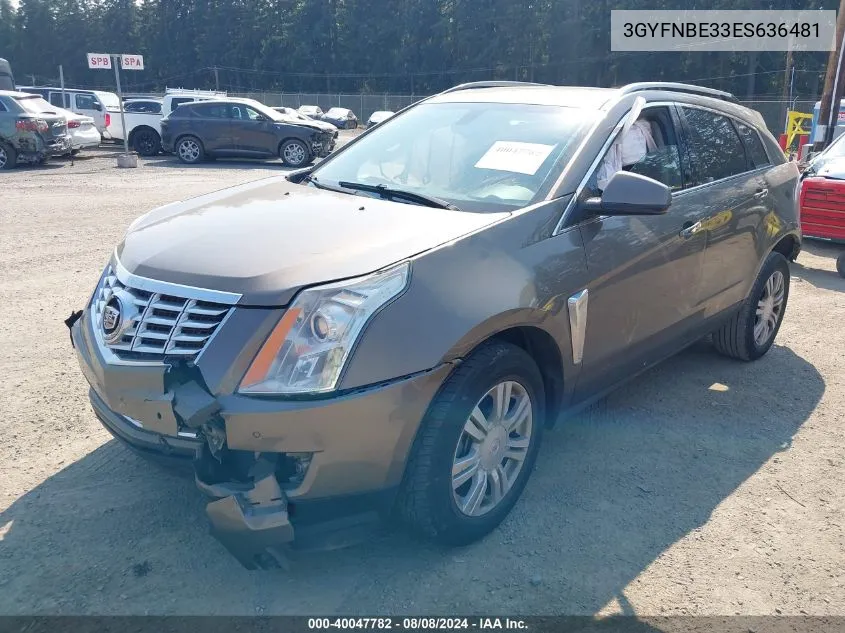 2014 Cadillac Srx Luxury Collection VIN: 3GYFNBE33ES636481 Lot: 40047782