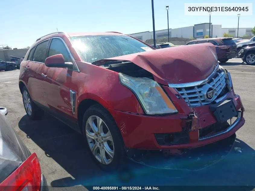 3GYFNDE31ES640945 2014 Cadillac Srx Premium Collection