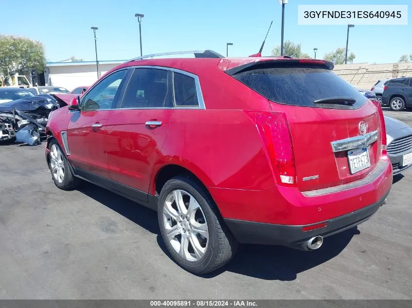 2014 Cadillac Srx Premium Collection VIN: 3GYFNDE31ES640945 Lot: 40095891