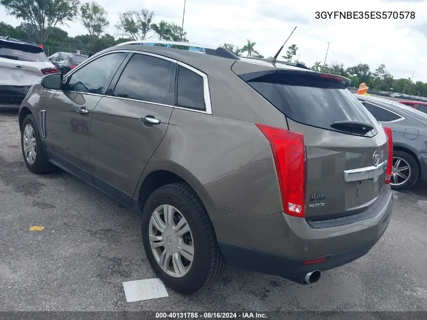 2014 Cadillac Srx Luxury Collection VIN: 3GYFNBE35ES570578 Lot: 40131785