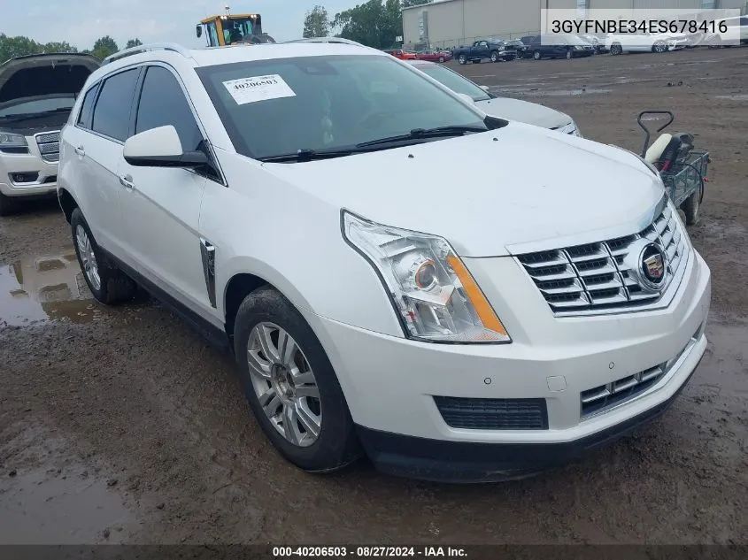 2014 Cadillac Srx Luxury Collection VIN: 3GYFNBE34ES678416 Lot: 40206503