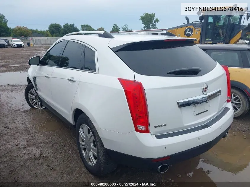 3GYFNBE34ES678416 2014 Cadillac Srx Luxury Collection