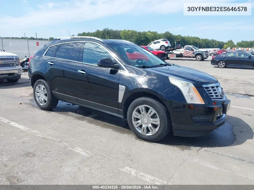 2014 Cadillac Srx Luxury Collection VIN: 3GYFNBE32ES646578 Lot: 40234325