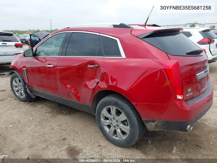 3GYFNBE35ES681258 2014 Cadillac Srx Luxury Collection