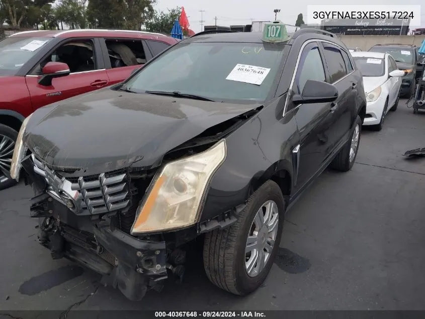 2014 Cadillac Srx Standard VIN: 3GYFNAE3XES517224 Lot: 40367648