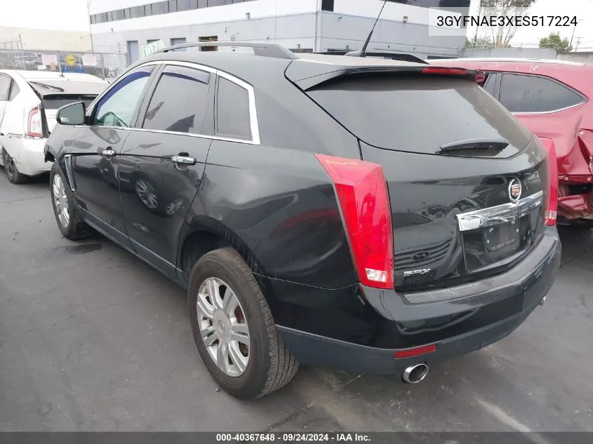 2014 Cadillac Srx Standard VIN: 3GYFNAE3XES517224 Lot: 40367648