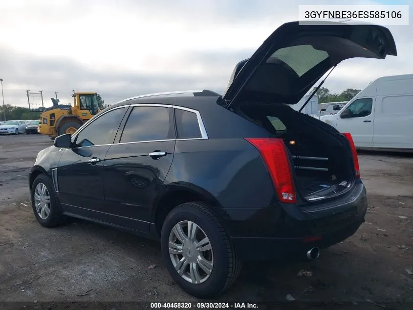 3GYFNBE36ES585106 2014 Cadillac Srx Luxury Collection