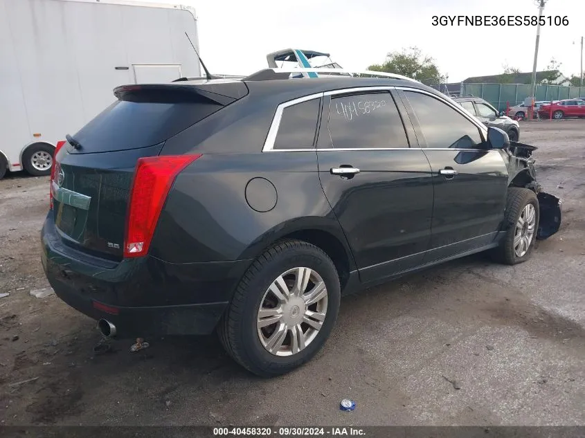 3GYFNBE36ES585106 2014 Cadillac Srx Luxury Collection