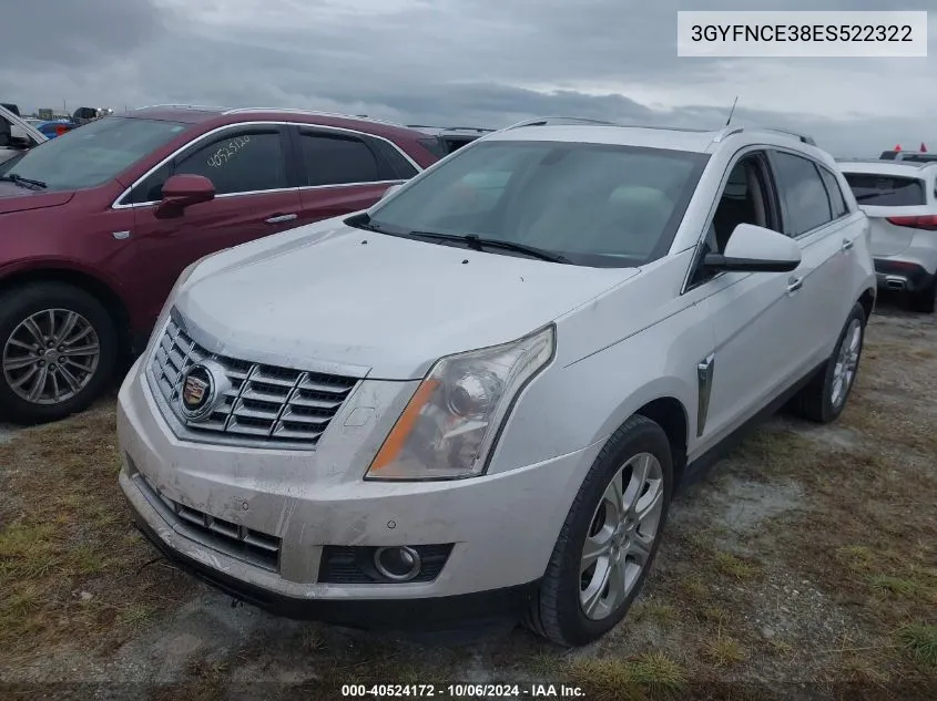 2014 Cadillac Srx Performance Collection VIN: 3GYFNCE38ES522322 Lot: 40524172