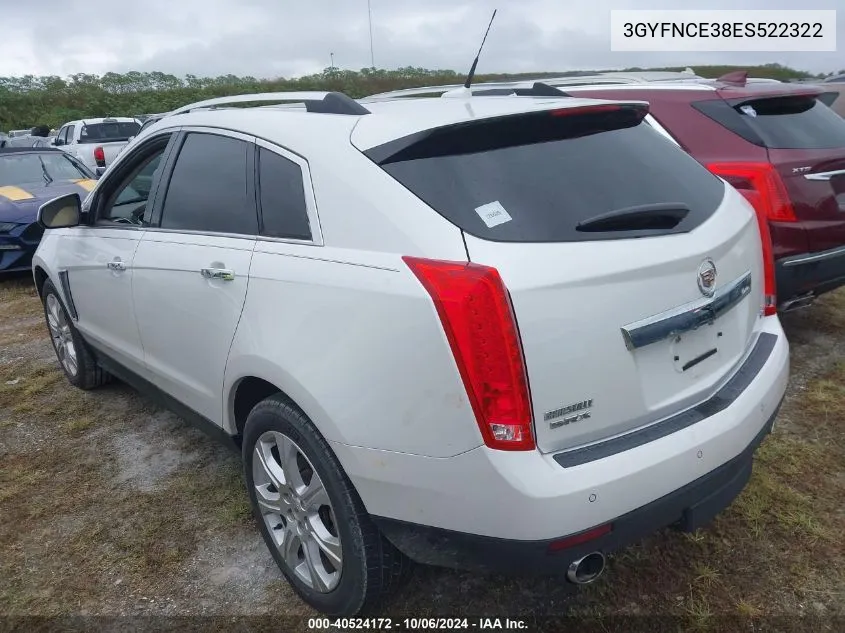 2014 Cadillac Srx Performance Collection VIN: 3GYFNCE38ES522322 Lot: 40524172