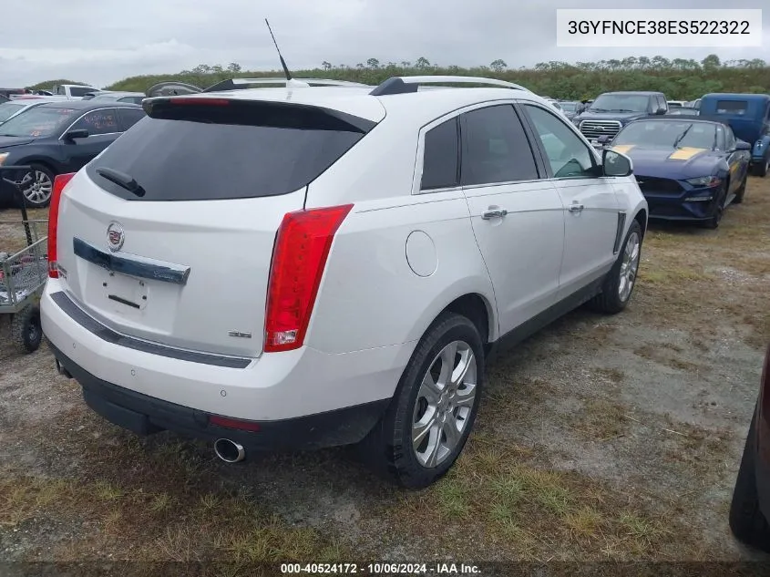 2014 Cadillac Srx Performance Collection VIN: 3GYFNCE38ES522322 Lot: 40524172