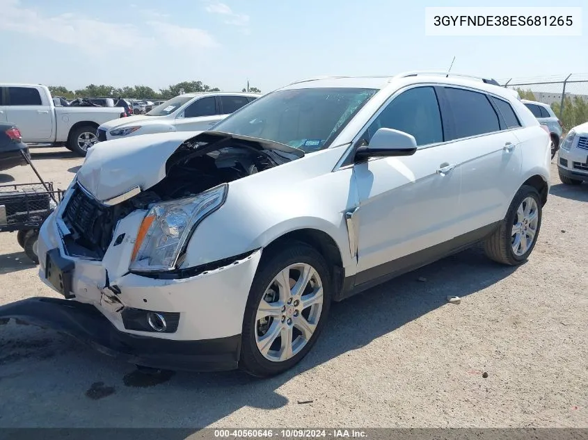 2014 Cadillac Srx Premium Collection VIN: 3GYFNDE38ES681265 Lot: 40560646