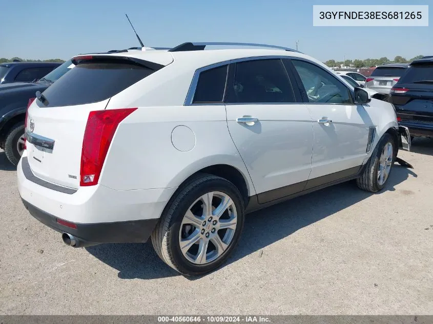 2014 Cadillac Srx Premium Collection VIN: 3GYFNDE38ES681265 Lot: 40560646