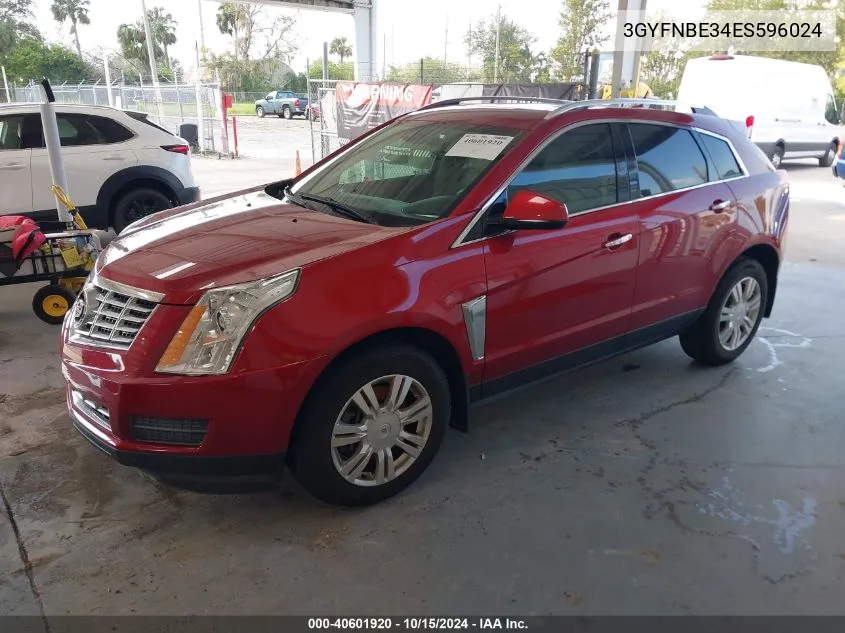 2014 Cadillac Srx Luxury Collection VIN: 3GYFNBE34ES596024 Lot: 40601920