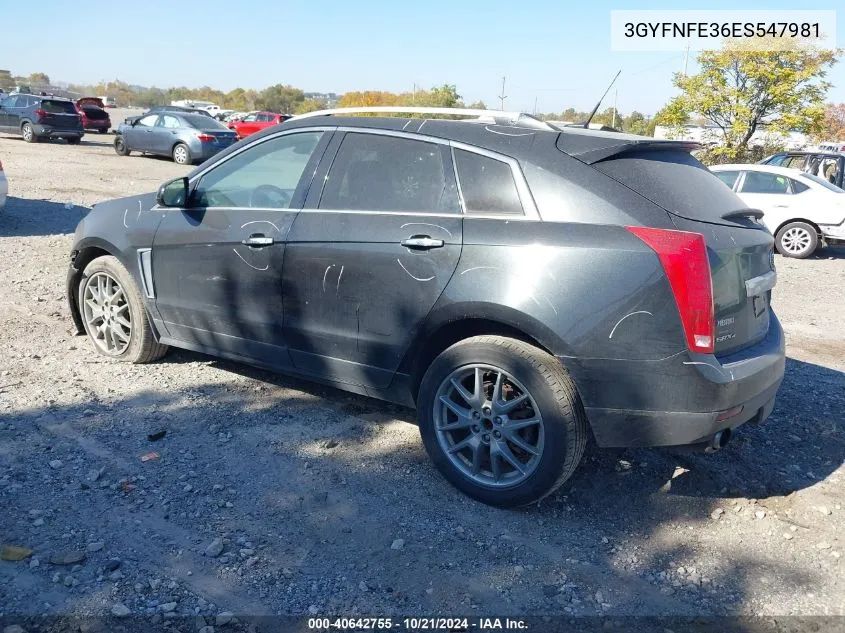 2014 Cadillac Srx Performance Collection VIN: 3GYFNFE36ES547981 Lot: 40642755