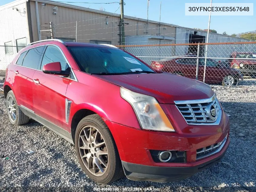 2014 Cadillac Srx Performance Collection VIN: 3GYFNCE3XES567648 Lot: 40668168