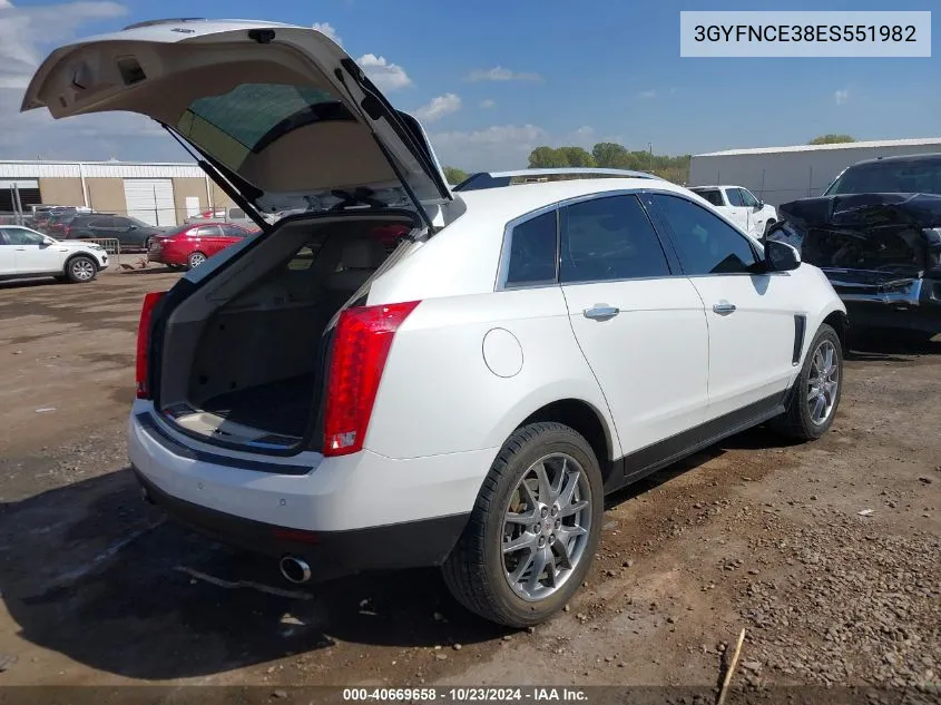 2014 Cadillac Srx Performance Collection VIN: 3GYFNCE38ES551982 Lot: 40669658