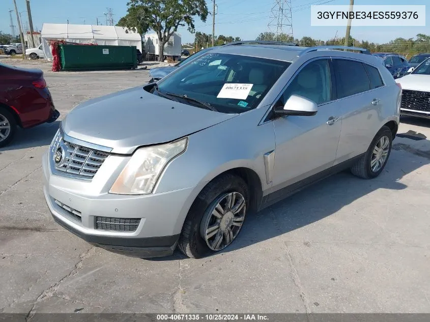 2014 Cadillac Srx Luxury Collection VIN: 3GYFNBE34ES559376 Lot: 40671335