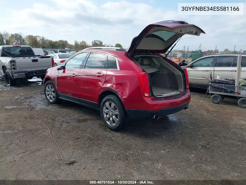 2014 Cadillac Srx Luxury Collection VIN: 3GYFNBE34ES581166 Lot: 40701534