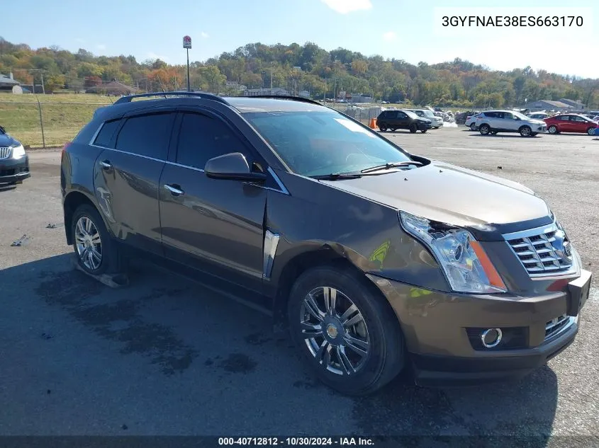 2014 Cadillac Srx Standard VIN: 3GYFNAE38ES663170 Lot: 40712812