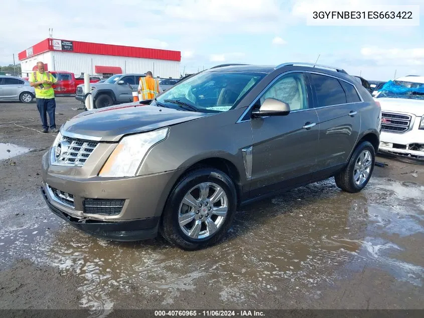 2014 Cadillac Srx Luxury Collection VIN: 3GYFNBE31ES663422 Lot: 40760965