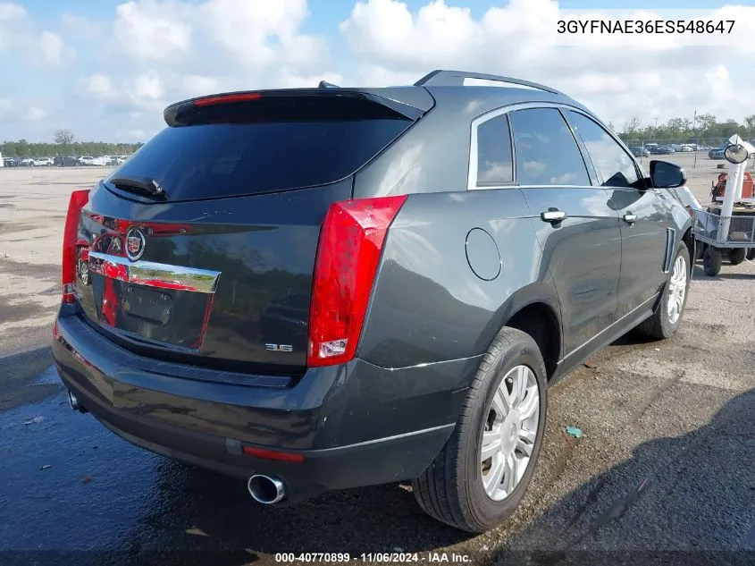 2014 Cadillac Srx Standard VIN: 3GYFNAE36ES548647 Lot: 40770899