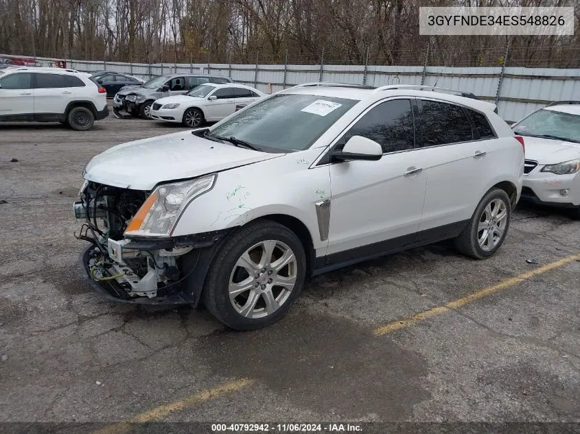 3GYFNDE34ES548826 2014 Cadillac Srx Premium Collection