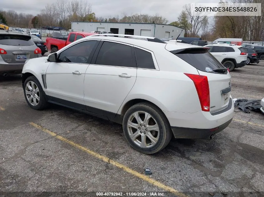 3GYFNDE34ES548826 2014 Cadillac Srx Premium Collection