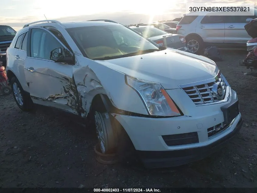 2014 Cadillac Srx Luxury Collection VIN: 3GYFNBE3XES537821 Lot: 40802403