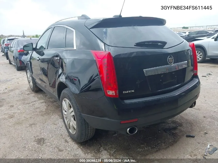 3GYFNBE34FS611445 2015 Cadillac Srx Luxury Collection