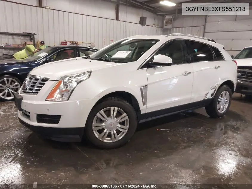 2015 Cadillac Srx Luxury Collection VIN: 3GYFNBE3XFS551218 Lot: 39865136