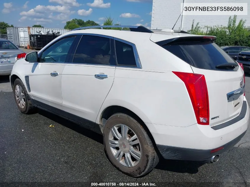 2015 Cadillac Srx Luxury Collection VIN: 3GYFNBE33FS586098 Lot: 40010758