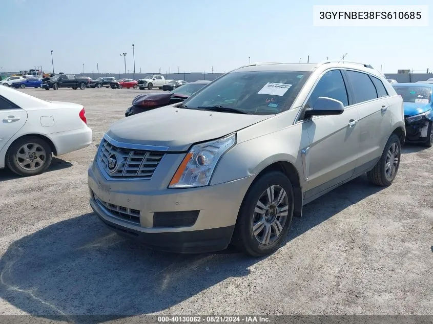 3GYFNBE38FS610685 2015 Cadillac Srx Luxury Collection