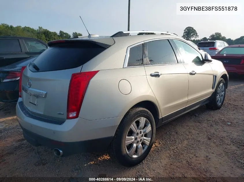 2015 Cadillac Srx Luxury Collection VIN: 3GYFNBE38FS551878 Lot: 40288614