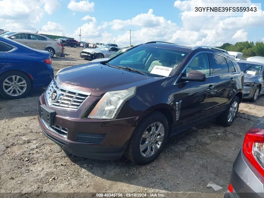 3GYFNBE39FS559343 2015 Cadillac Srx Luxury Collection