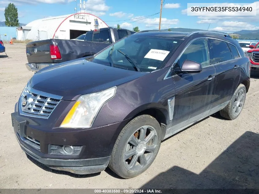 2015 Cadillac Srx Premium Collection VIN: 3GYFNGE35FS534940 Lot: 40383580