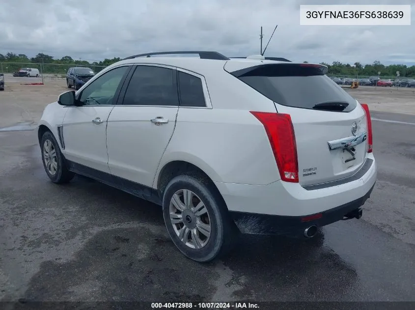 2015 Cadillac Srx VIN: 3GYFNAE36FS638639 Lot: 40472988