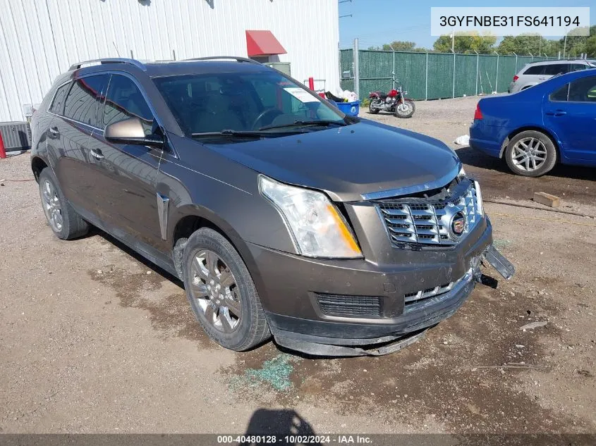 2015 Cadillac Srx Luxury Collection VIN: 3GYFNBE31FS641194 Lot: 40480128