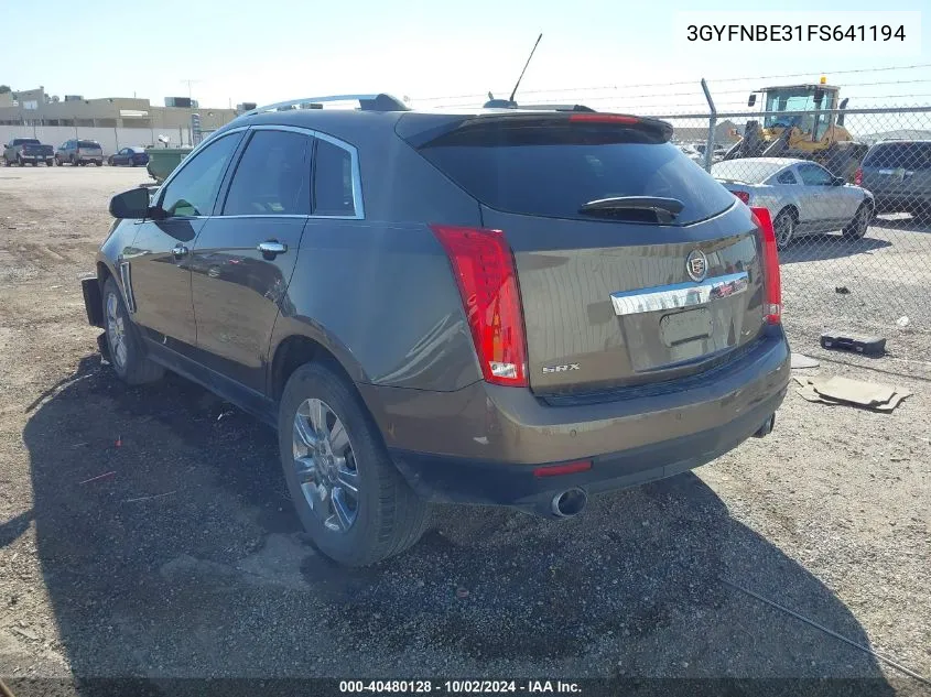 3GYFNBE31FS641194 2015 Cadillac Srx Luxury Collection