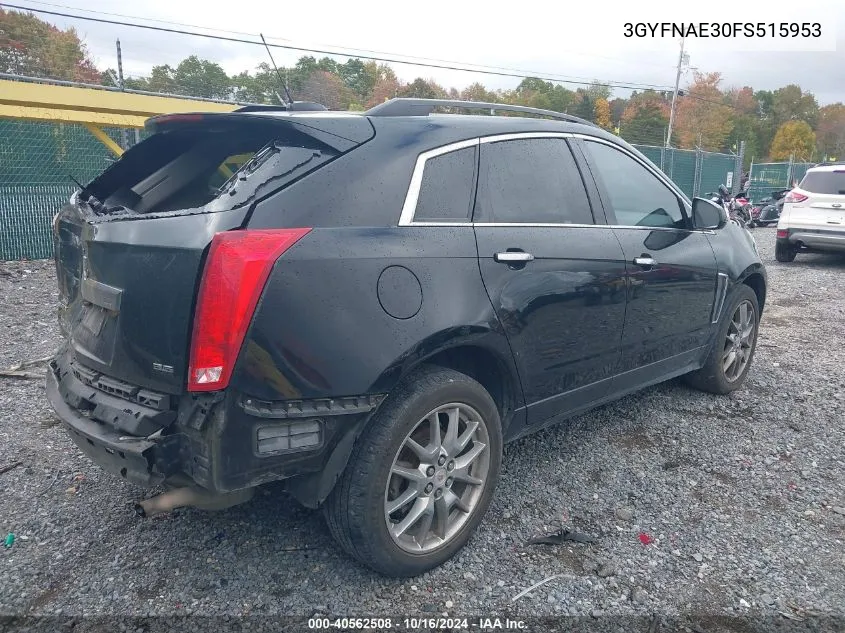 2015 Cadillac Srx Standard VIN: 3GYFNAE30FS515953 Lot: 40562508