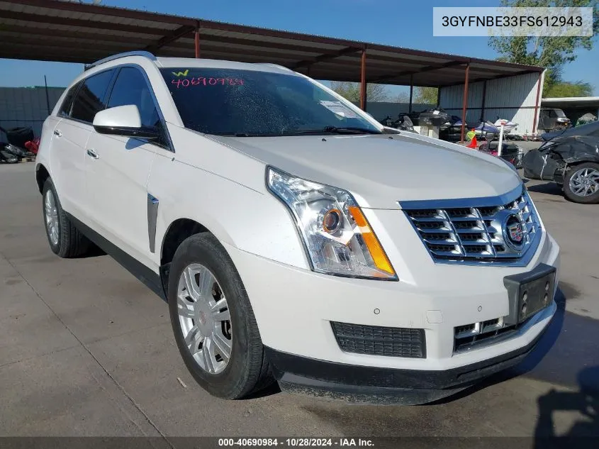 2015 Cadillac Srx Luxury Collection VIN: 3GYFNBE33FS612943 Lot: 40690984