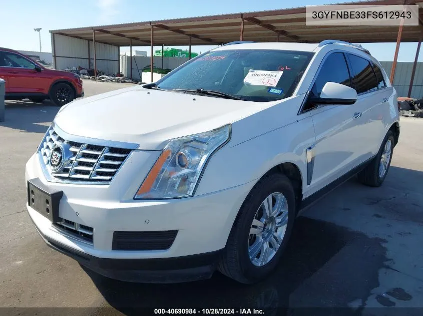 3GYFNBE33FS612943 2015 Cadillac Srx Luxury Collection