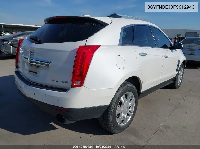 2015 Cadillac Srx Luxury Collection VIN: 3GYFNBE33FS612943 Lot: 40690984