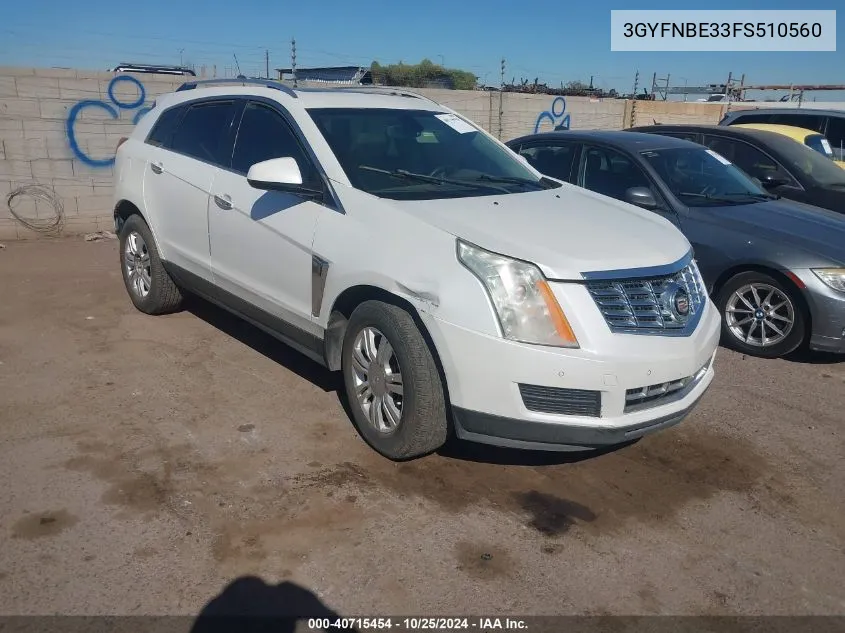 3GYFNBE33FS510560 2015 Cadillac Srx Luxury Collection