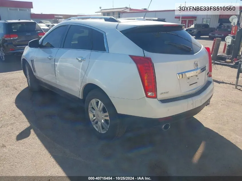 3GYFNBE33FS510560 2015 Cadillac Srx Luxury Collection