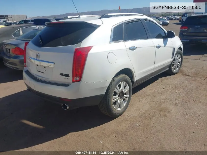 3GYFNBE33FS510560 2015 Cadillac Srx Luxury Collection