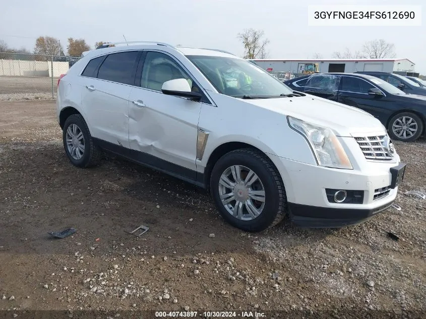 3GYFNGE34FS612690 2015 Cadillac Srx Premium Collection