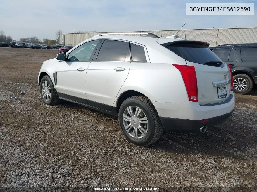 3GYFNGE34FS612690 2015 Cadillac Srx Premium Collection